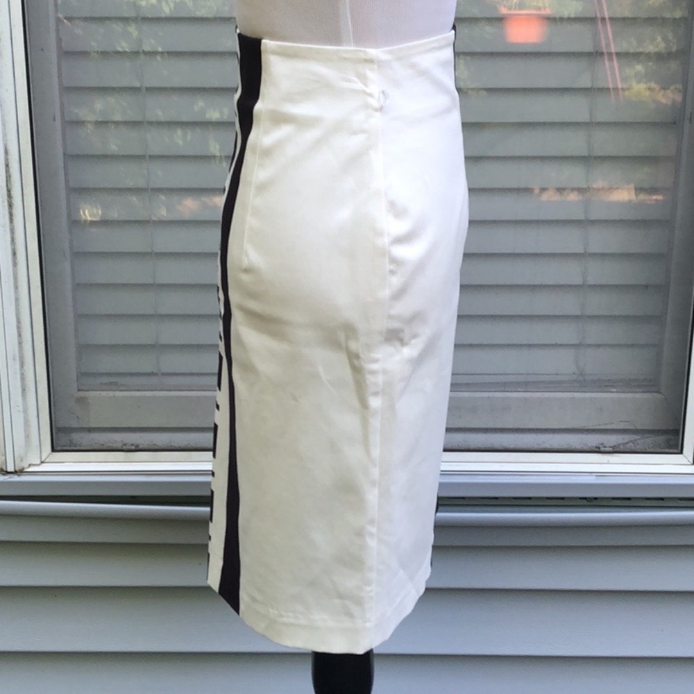 Worthington Black & White Colorblock Striped Pencil Skirt - Picture 6 of 10